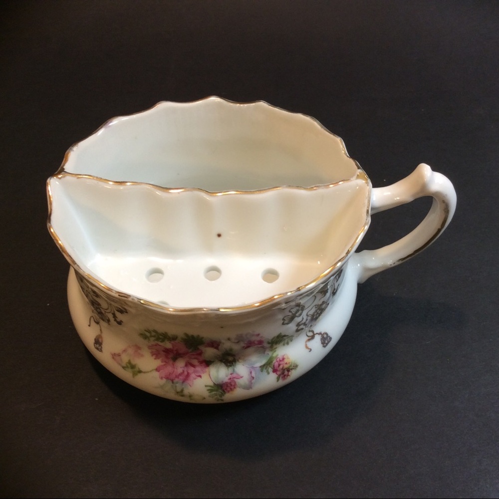 Pink & white floralVictorian Shaving Mug